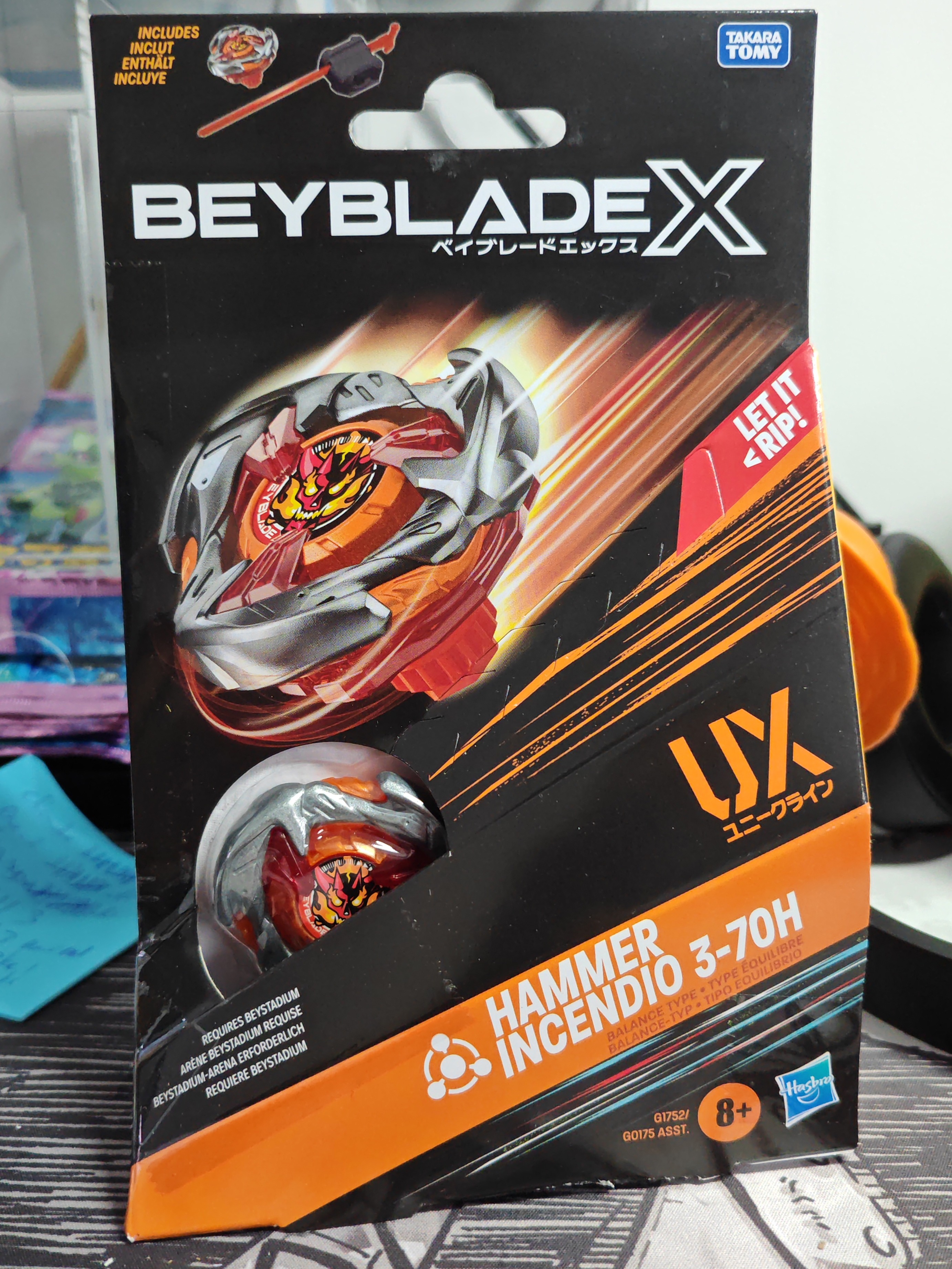 Hammer Incendio 3-70H — Produit scellé Hasbro Beyblade X — Neuf