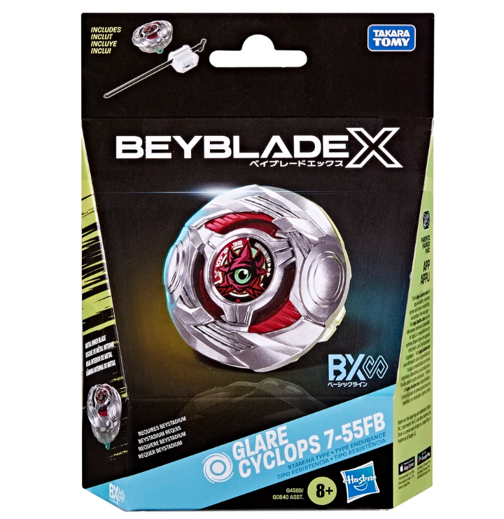 Glare Cyclops 7-55 FB — Produit scellé Hasbro Beyblade X — Neuf