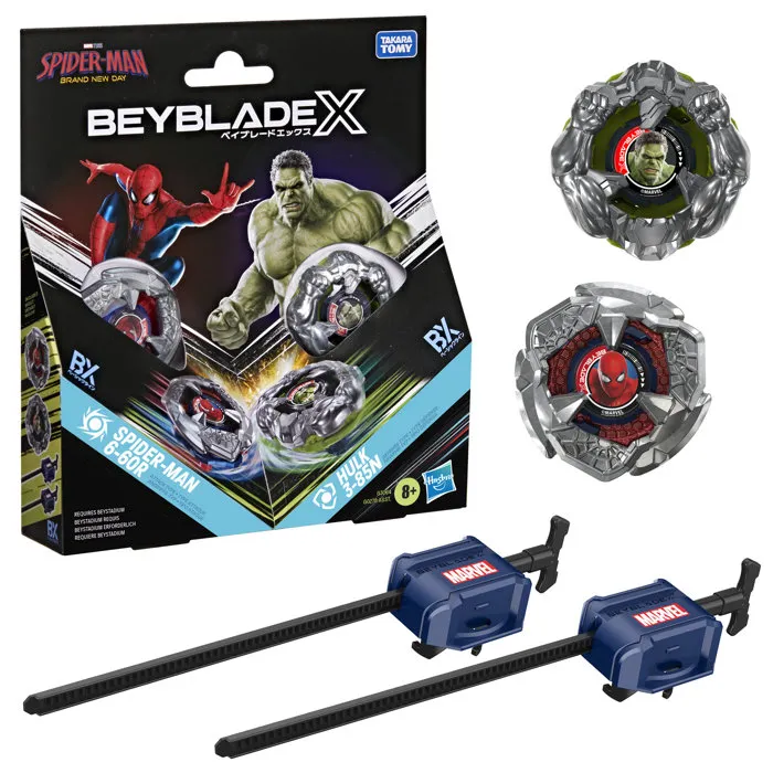 Beyblade X Marvel, Spider-Man 6-60R contre Hulk 3-85N